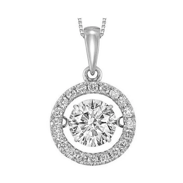 Necklaces and pendants with feather designs for a boho-chic, carefree vibe-14KT WHITE GOLD DIAMOND (1 1/4CTW) PENDANT