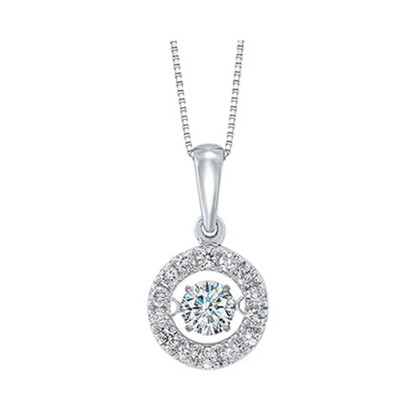 Beautiful necklaces and pendants with layered chains for a fashionable, chic look-14KT WHITE GOLD DIAMOND (1/2CTW) PENDANT