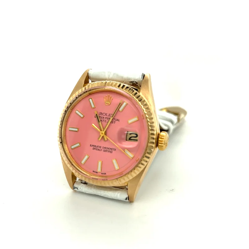 Unique necklaces and pendants with gemstones for a colorful and vibrant statement-1969 Rolex Datejust 36 Coral 18kt Gold