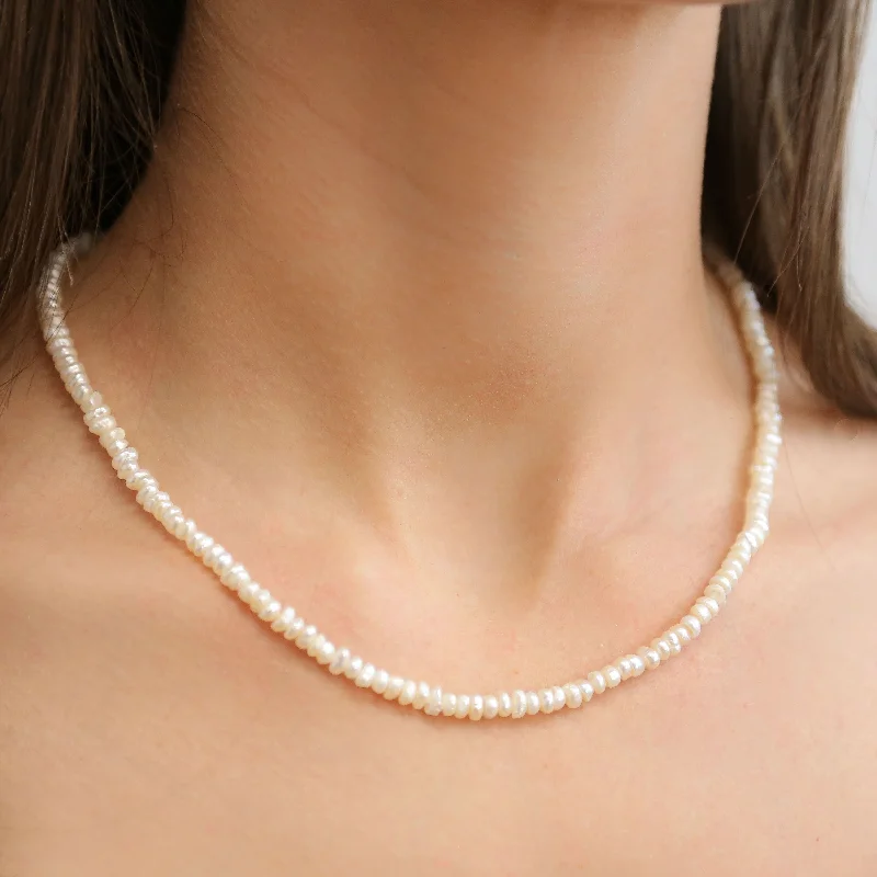 Stunning necklaces and pendants with aquamarine stones for a serene effect-SAYLOR - Freshwater Pearl Choker Necklace