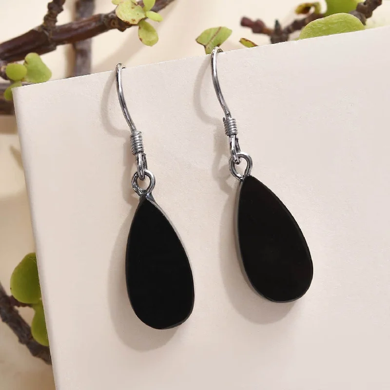 Rhinestone Drop Earrings for Sparkle -Shungite Dangle Earrings