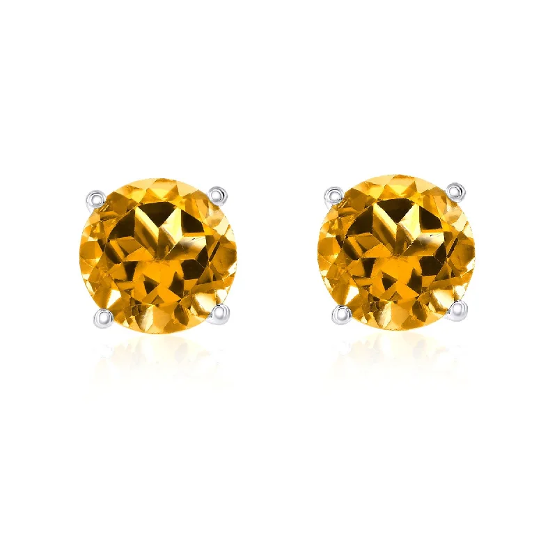 Drop Earrings for Shopping Trip -Smyth Jewelers 14k Gold Citrine Stud Earrings