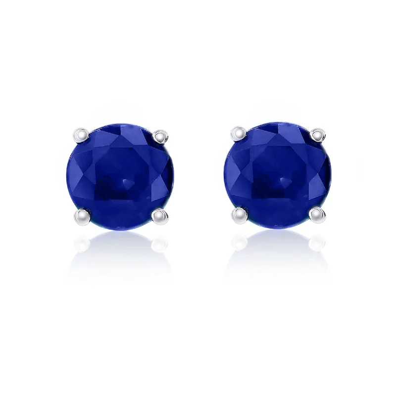 Drop Earrings for School Uniform -Smyth Jewelers 18k Gold Sapphire Stud Earrings