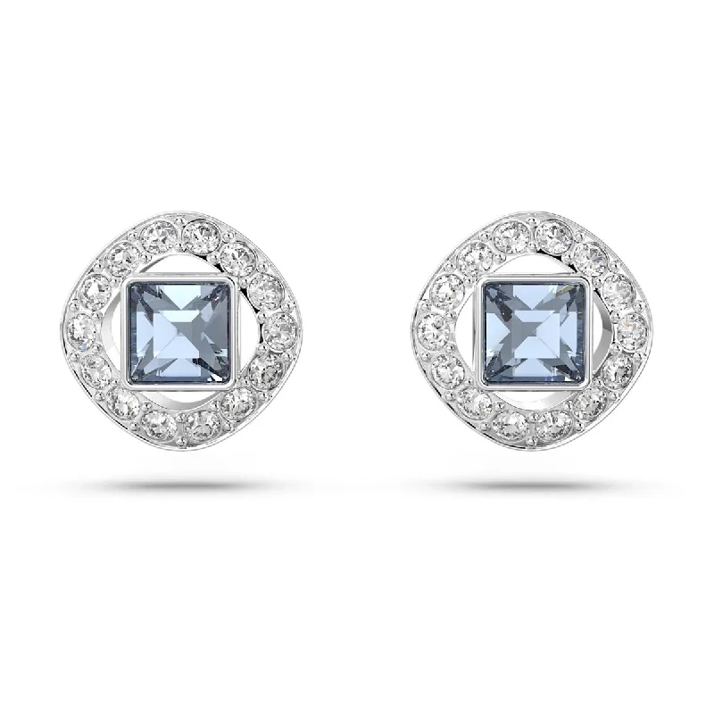 Drop Earrings for Office Wear -Swarovski Crystal Blue Angelic Stud Earrings