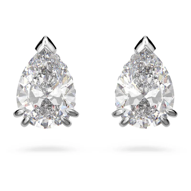 Diamond Drop Earrings for Luxury -Swarovski Crystal Pear Shape Constella Stud Earrings