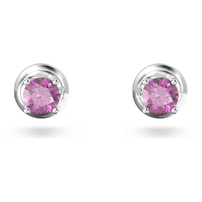 Drop Earrings with Symbolic Elements -Swarovski Crystal Purple Stilla Stud Earrings