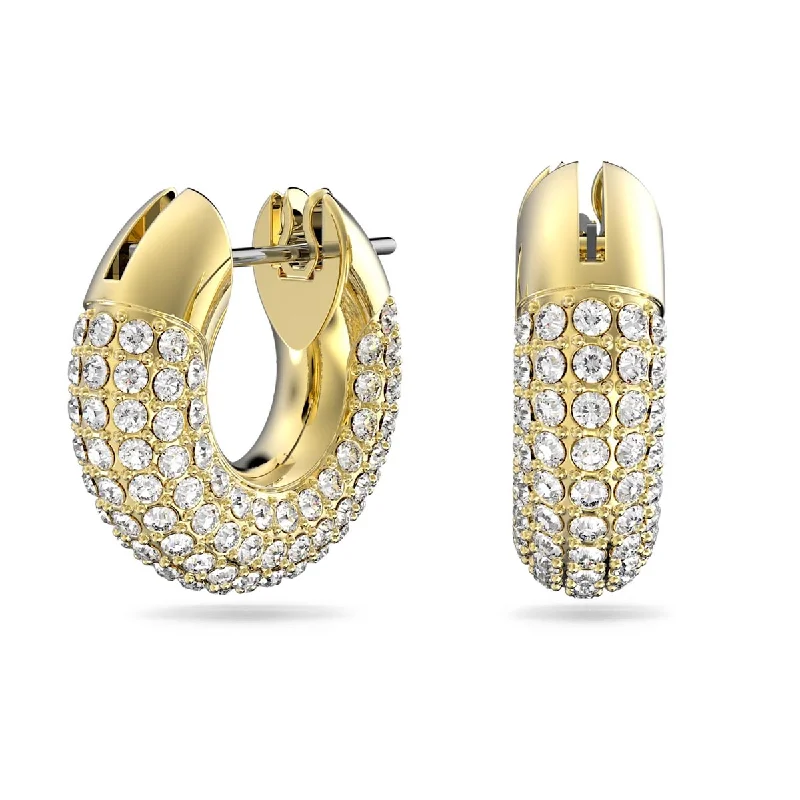 Animal Print Drop Earrings for Fun -Swarovski Crystal Yellow Dextera Hoop Earrings