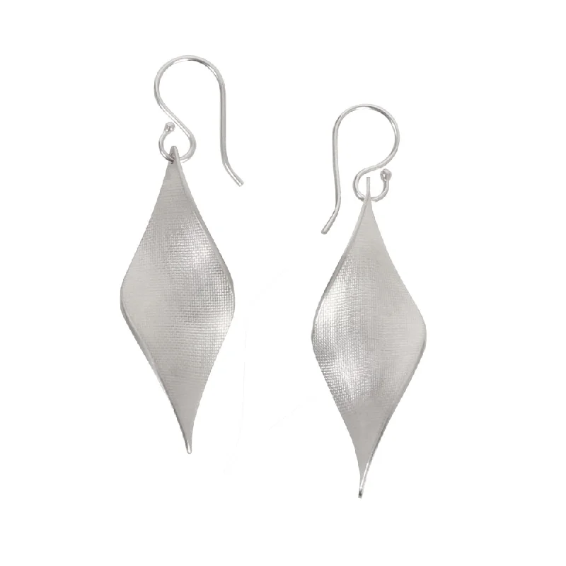 Drop Earrings for Office Wear -Textured Twist Dangle Earrings