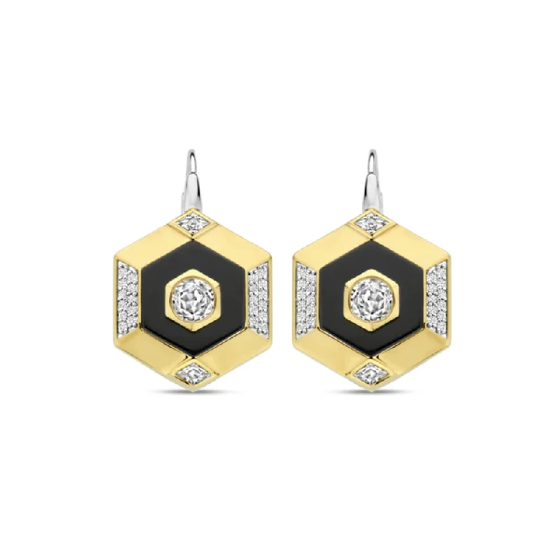 Triangular Drop Earrings for Edge -Ti Sento Geometric Drop Earrings