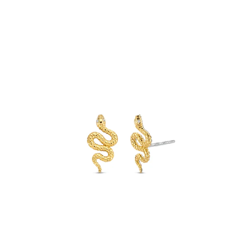 Drop Earrings with Crown Designs -Ti Sento Snake Stud Earrings