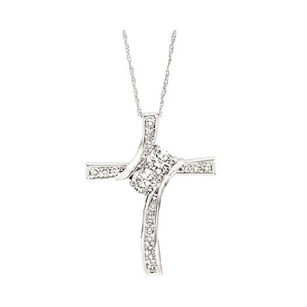 Best necklaces and pendants with cross pendants for a spiritual, meaningful symbol-14KT WHITE GOLD DIAMOND (3/4CTW) PENDANT